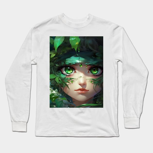 Closeup of a beautiful green eye Long Sleeve T-Shirt by Spaceboyishere